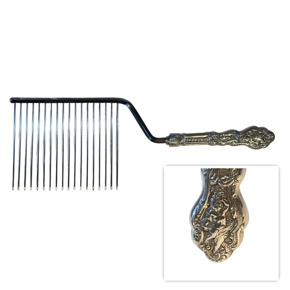 Schneider Toledo Other - Vintage Schneider Toledo Sterling Silver Ornate Cherub Cake Breaker Slicer RARE